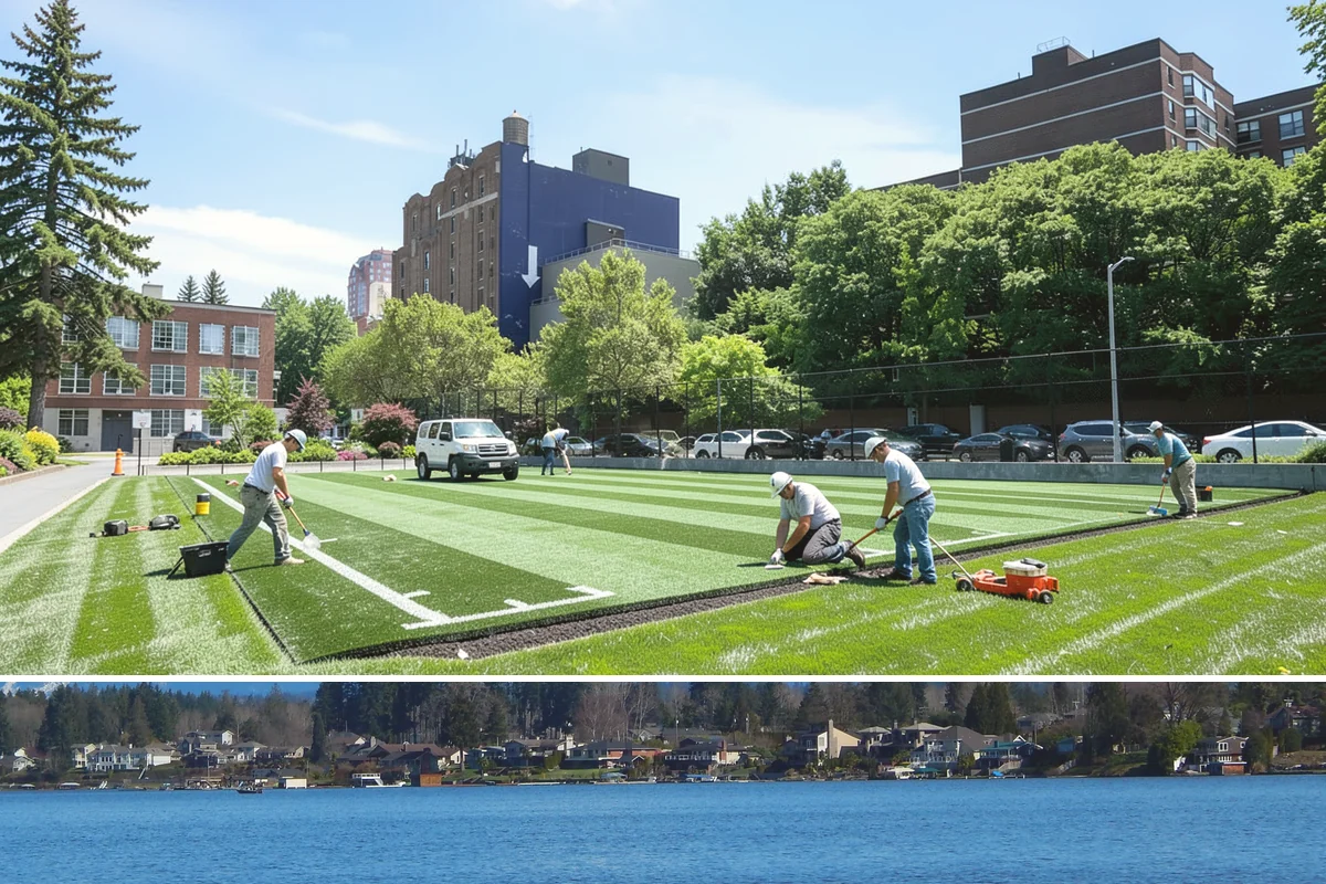 Apartment Landscape Maintenance in Lake Stevens, Snohomish County, WA - Provided year-round on a monthly contract, with frequent growing-season visits and winter service centered on leaf removal, moss...