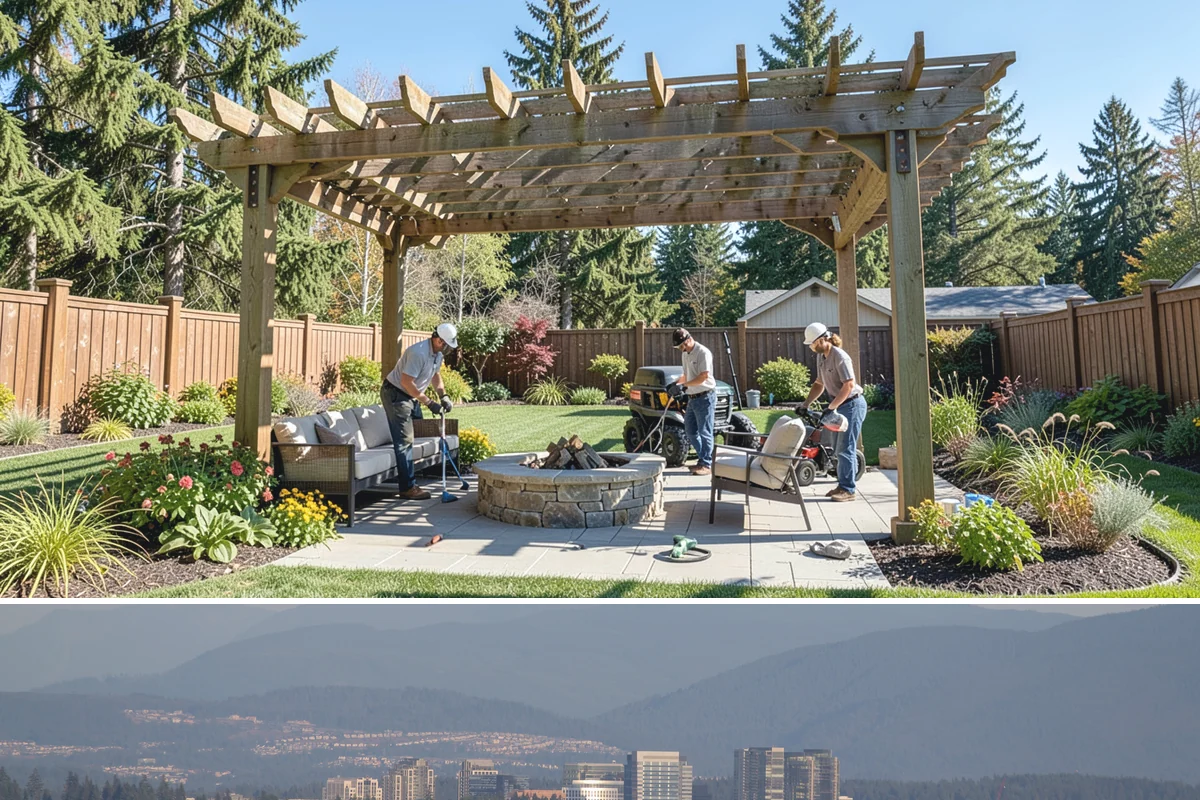Apartment Landscape Maintenance in Medina, King County, WA - Provided year-round on a monthly contract, with frequent growing-season visits and winter service centered on leaf removal, moss...