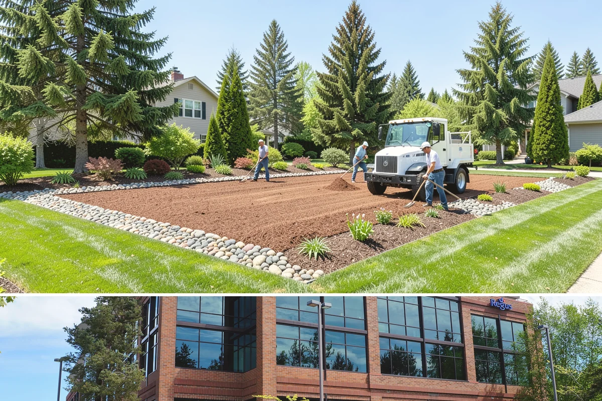 Apartment Landscape Maintenance in Mountlake Terrace, Snohomish County, WA - Provided year-round on a monthly contract, with frequent growing-season visits and winter service centered on leaf removal, moss...