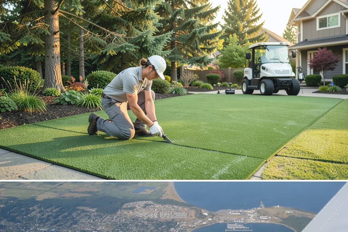 Apartment Landscape Maintenance in Oak Harbor, Island County, WA - Provided year-round on a monthly contract, with frequent growing-season visits and winter service centered on leaf removal, moss...