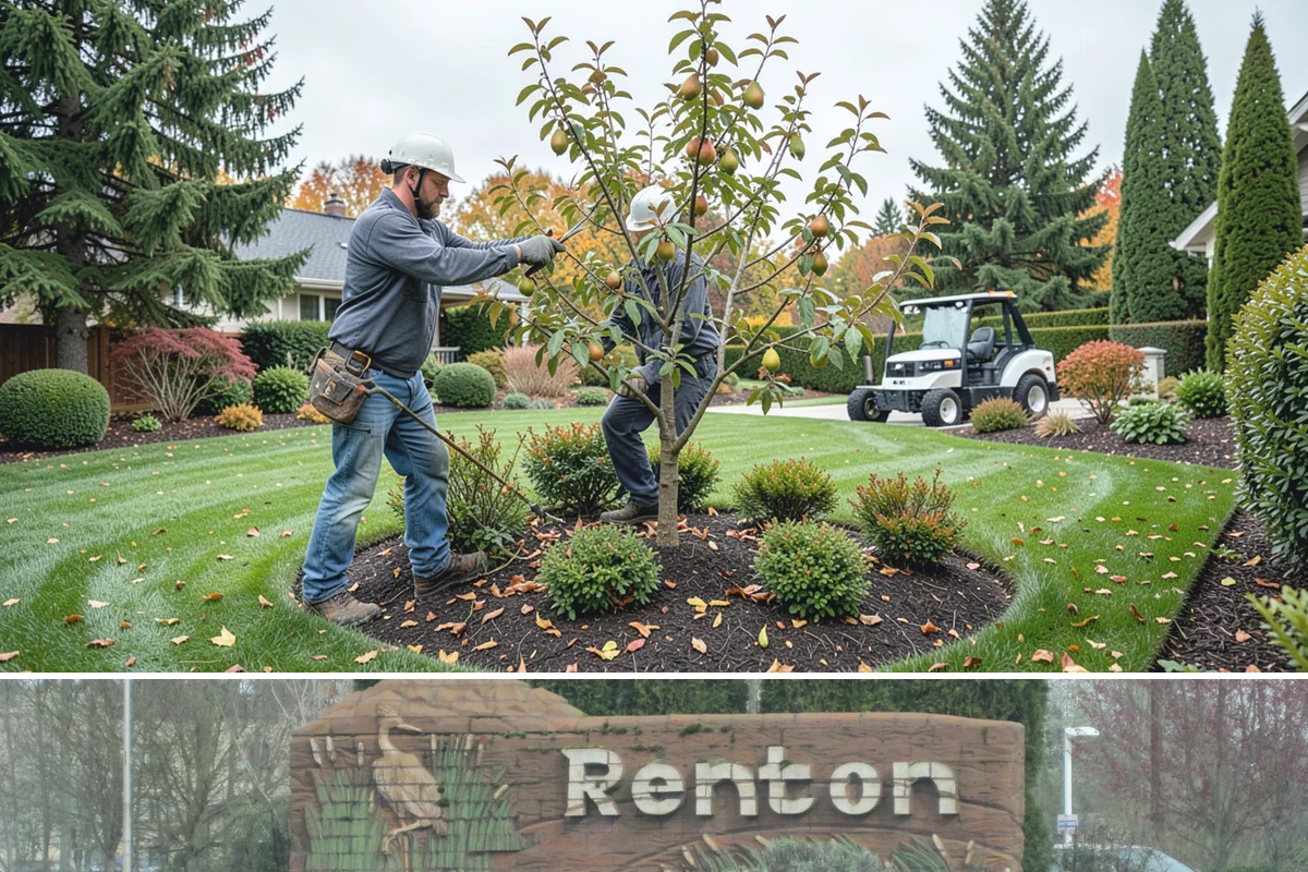 Apartment Landscape Maintenance in Renton, King County, WA - Provided year-round on a monthly contract, with frequent growing-season visits and winter service centered on leaf removal, moss...