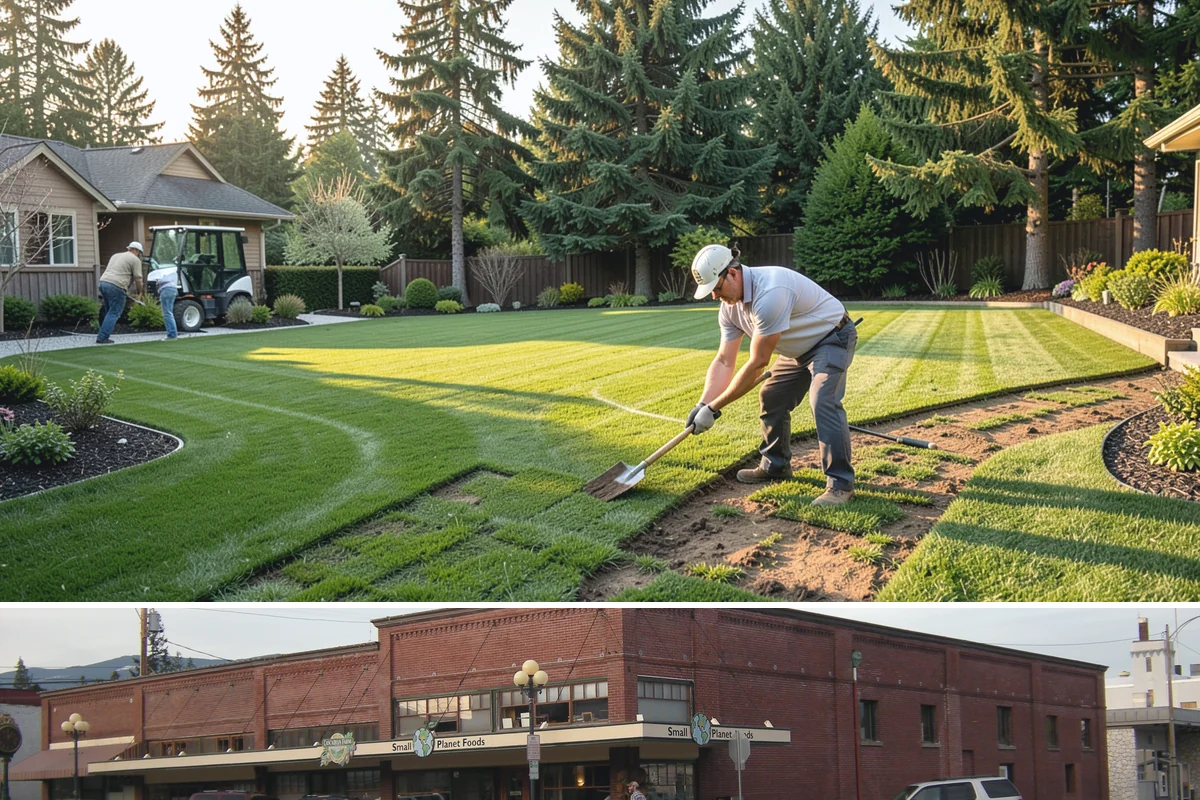 Apartment Landscape Maintenance in Sedro-Woolley, Skagit County, WA - Provided year-round on a monthly contract, with frequent growing-season visits and winter service centered on leaf removal, moss...