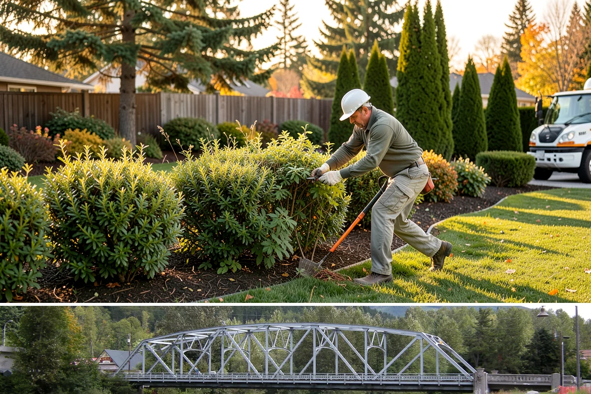 Apartment Landscape Maintenance in Skykomish, King County, WA - Provided year-round on a monthly contract, with frequent growing-season visits and winter service centered on leaf removal, moss...
