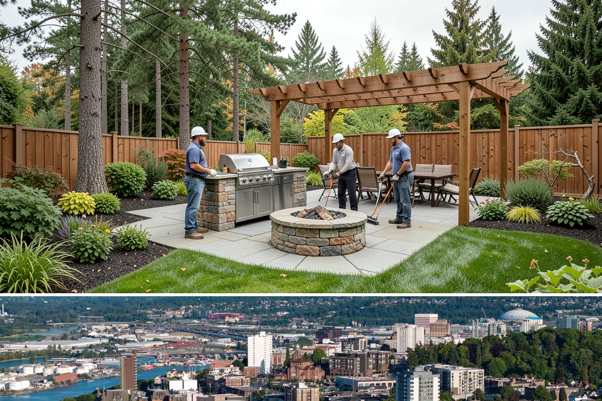 Apartment Landscape Maintenance in Tacoma, Pierce County, WA - Provided year-round on a monthly contract, with frequent growing-season visits and winter service centered on leaf removal, moss...