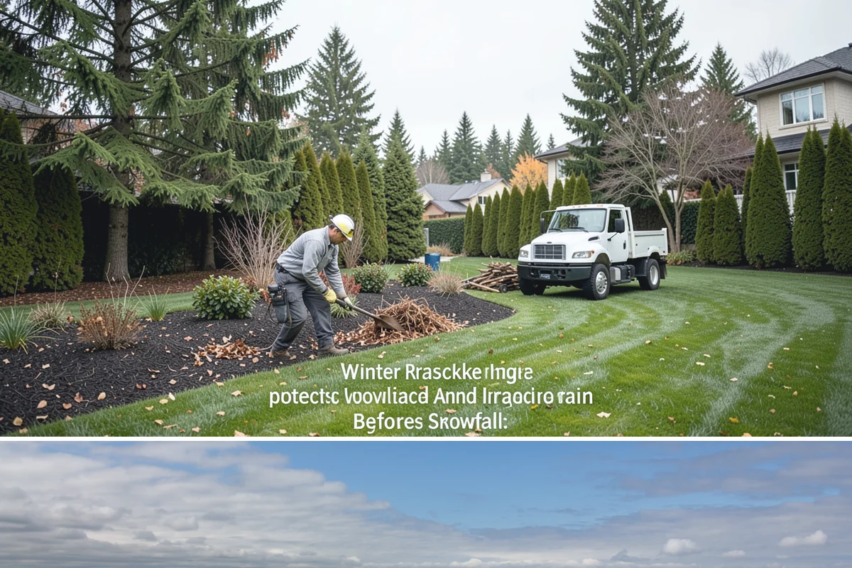 Apartment Landscape Maintenance in University Place, Pierce County, WA - Provided year-round on a monthly contract, with frequent growing-season visits and winter service centered on leaf removal, moss...