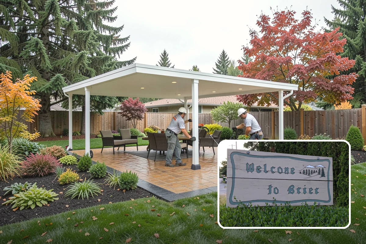 Arbor Installation in Brier, Snohomish County, WA - Frames entries and pathways