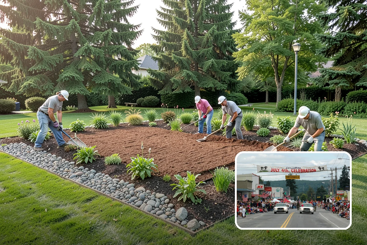 Arbor Installation in Carnation, King County, WA - Frames entries and pathways