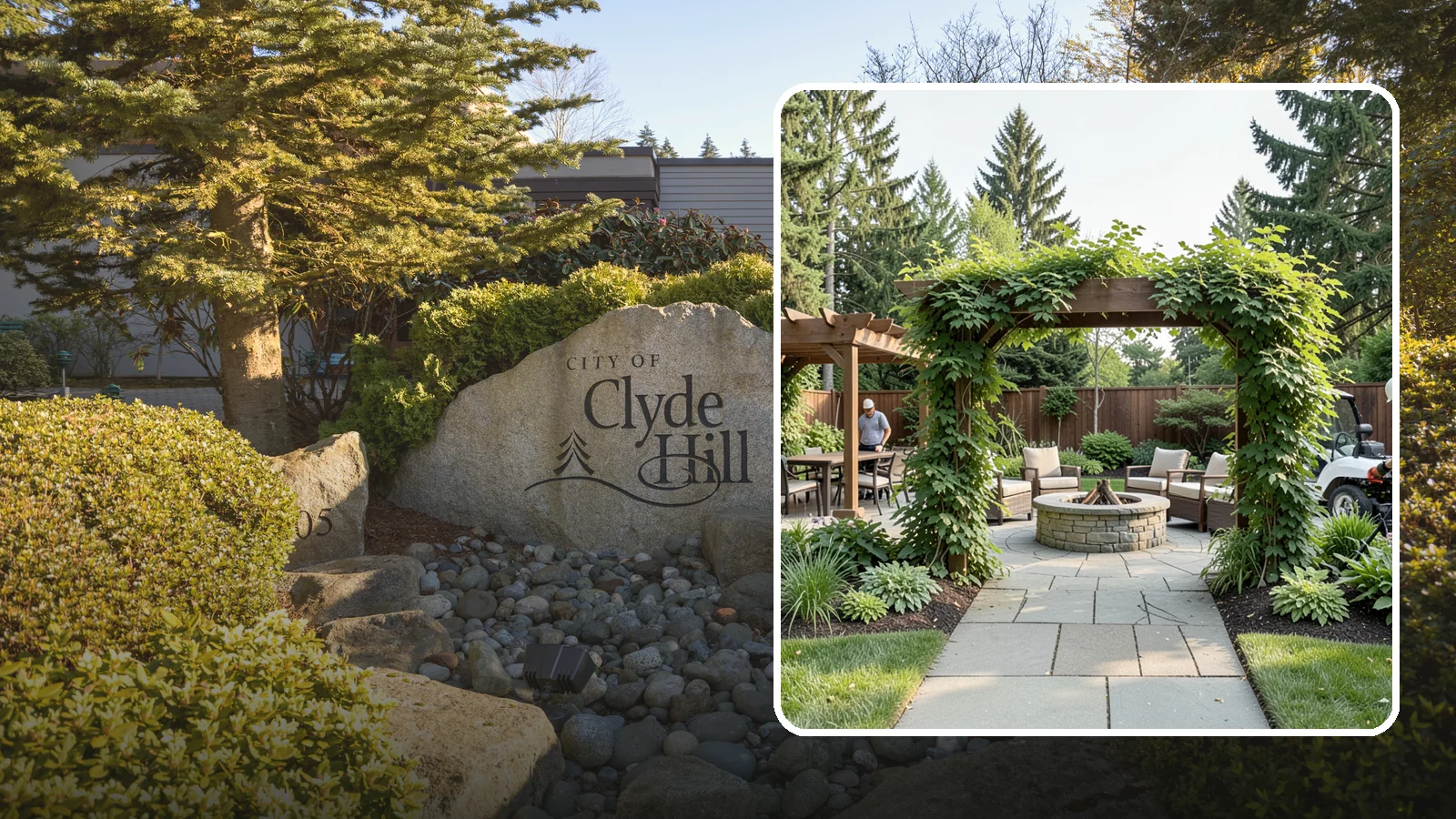 Arbor Installation in Clyde Hill, King County, WA - Garden arbors that frame entries and pathways with charm and support for climbing plants.