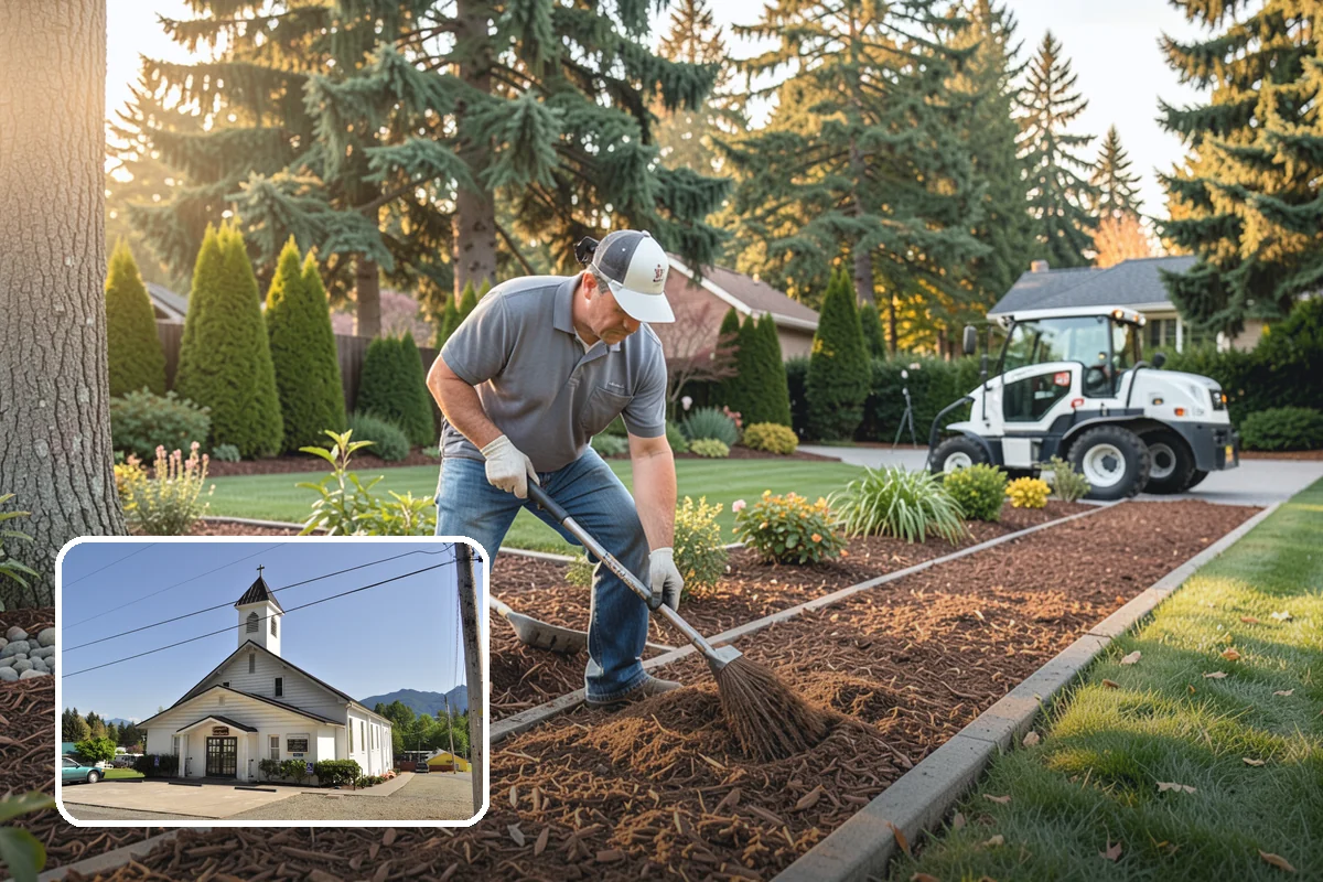 Arbor Installation in Concrete, Skagit County, WA - Frames entries and pathways