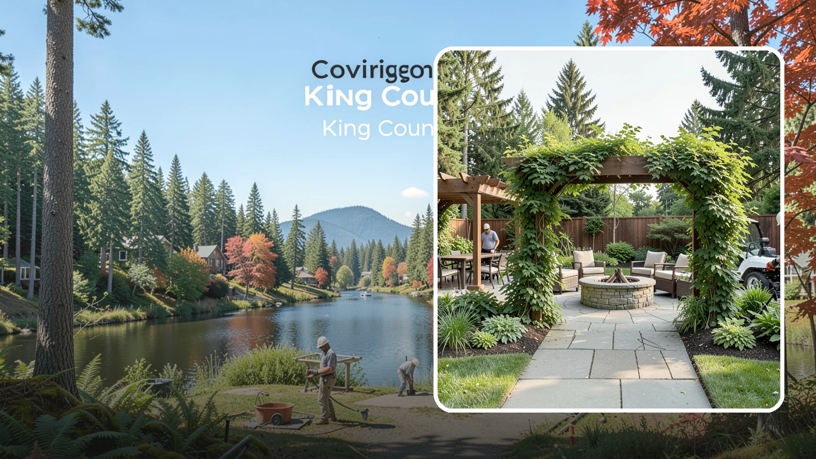 Arbor Installation in Covington, King County, WA - Garden arbors that frame entries and pathways with charm and support for climbing plants.