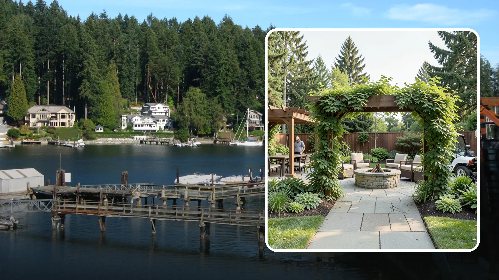 Arbor Installation in Gig Harbor, Pierce County, WA - Garden arbors that frame entries and pathways with charm and support for climbing plants.