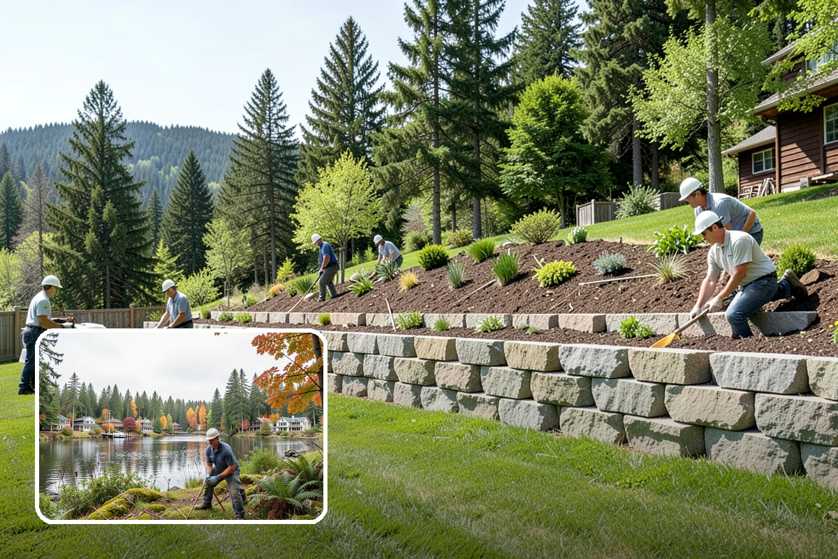 Arbor Installation in La Conner, Skagit County, WA - Frames entries and pathways