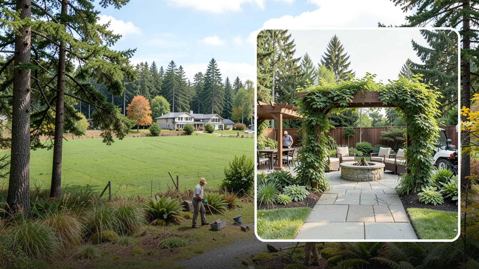 Arbor Installation in Lyman, Skagit County, WA - Garden arbors that frame entries and pathways with charm and support for climbing plants.