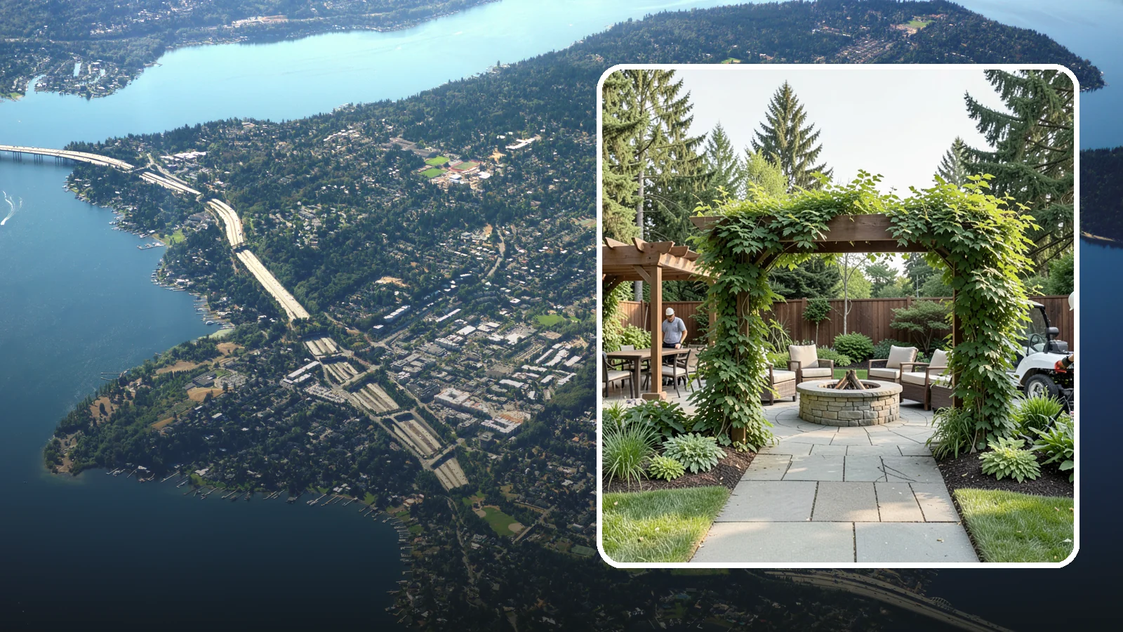 Arbor Installation in Mercer Island, King County, WA - Garden arbors that frame entries and pathways with charm and support for climbing plants.