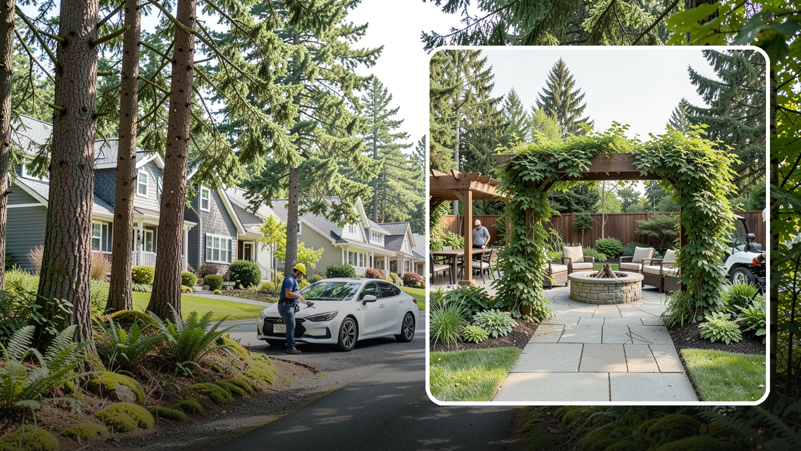 Arbor Installation in Normandy Park, King County, WA - Garden arbors that frame entries and pathways with charm and support for climbing plants.