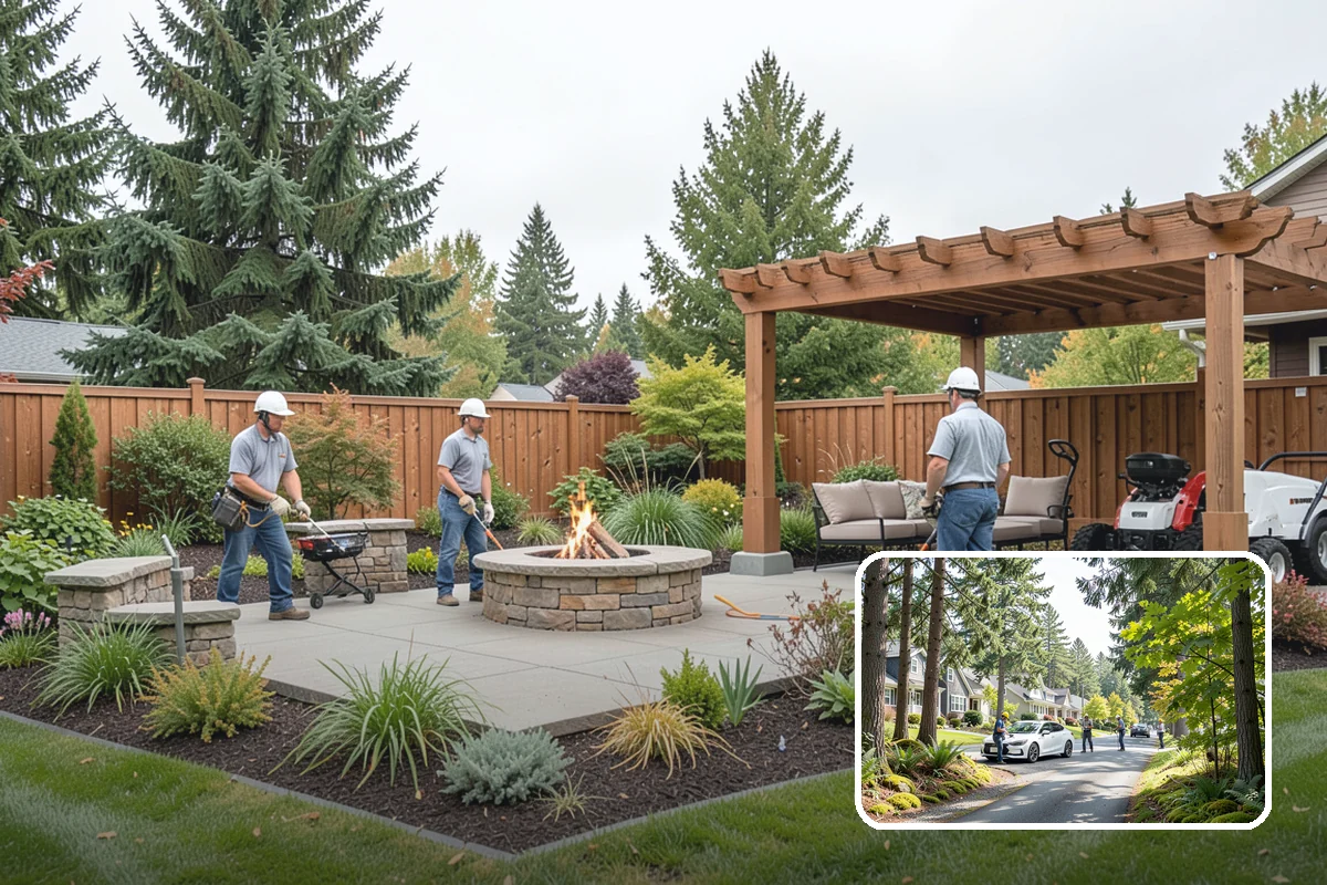 Arbor Installation in Normandy Park, King County, WA - Frames entries and pathways