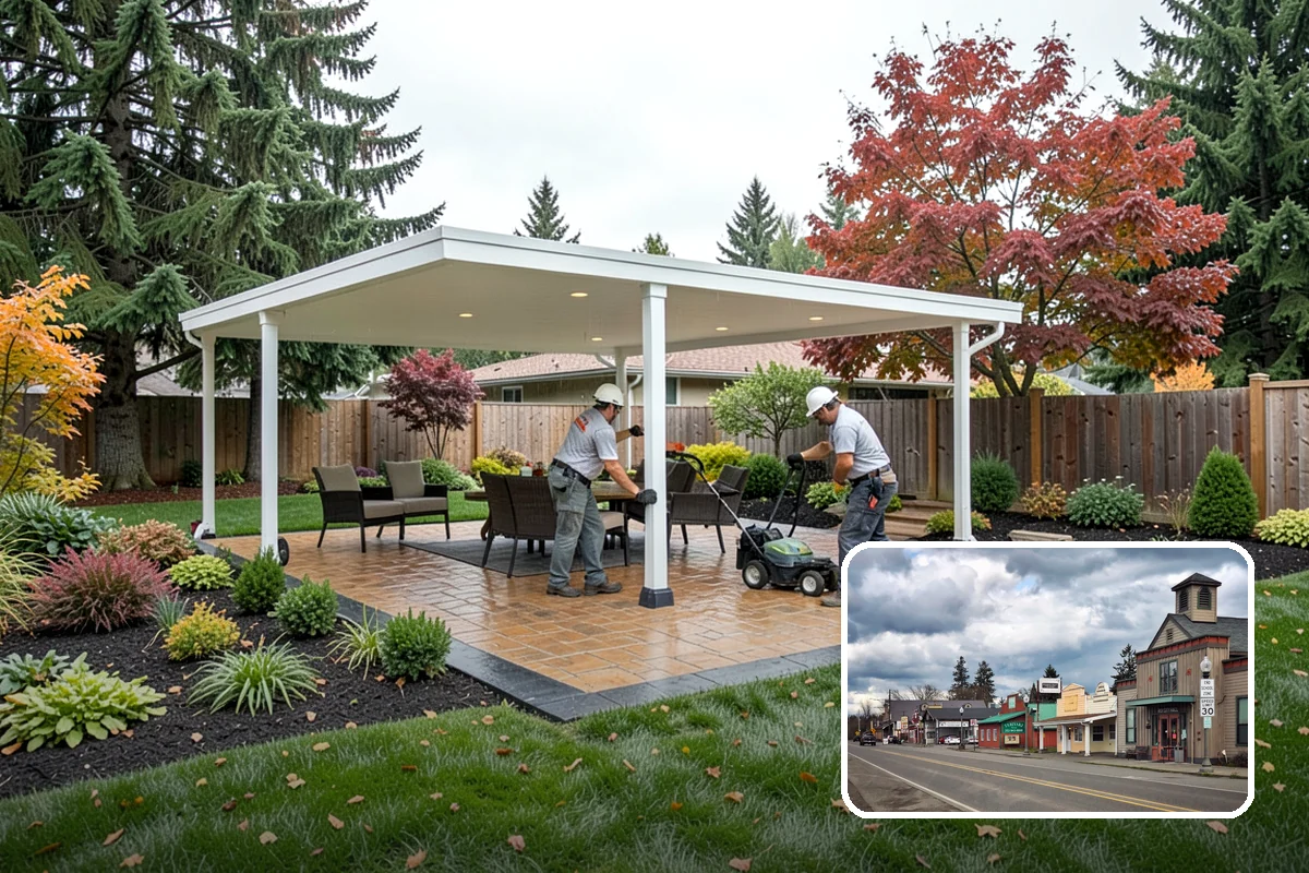 Arbor Installation in Roy, Pierce County, WA - Frames entries and pathways