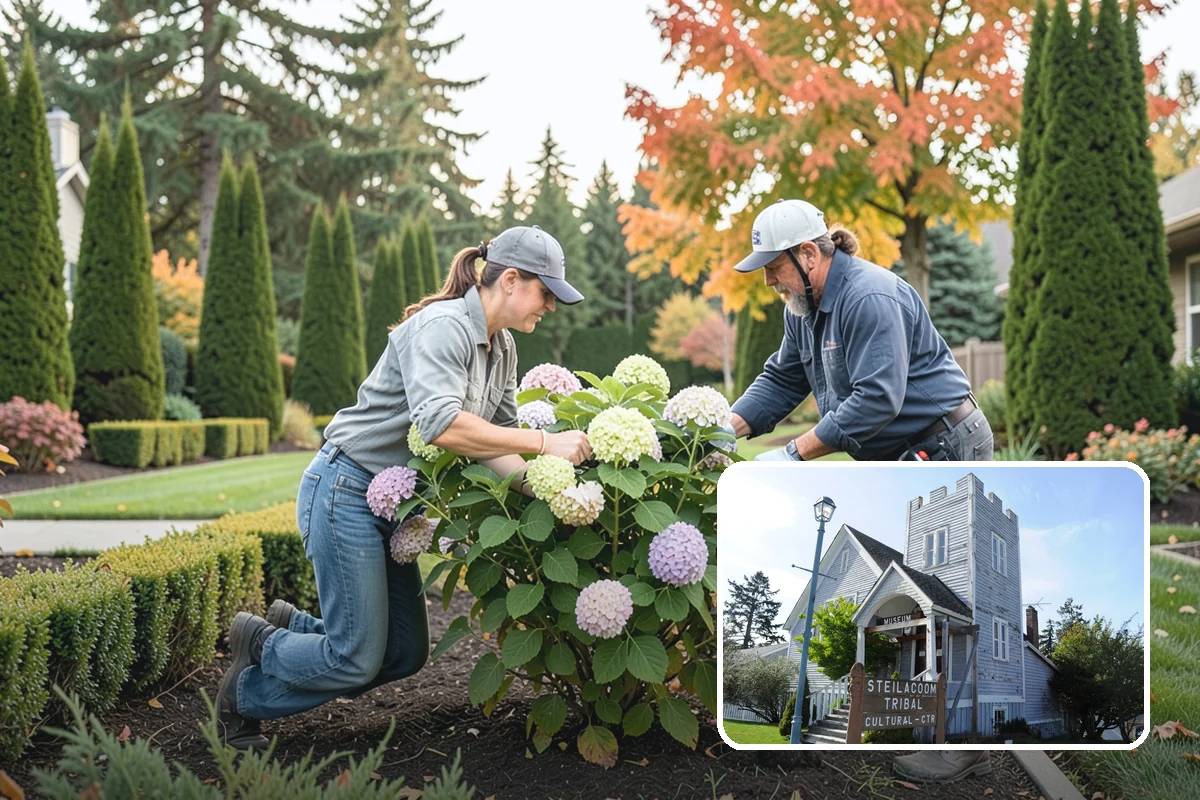 Arbor Installation in Steilacoom, Pierce County, WA - Frames entries and pathways