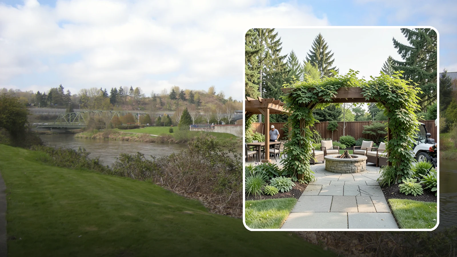 Arbor Installation in Tukwila, King County, WA - Garden arbors that frame entries and pathways with charm and support for climbing plants.