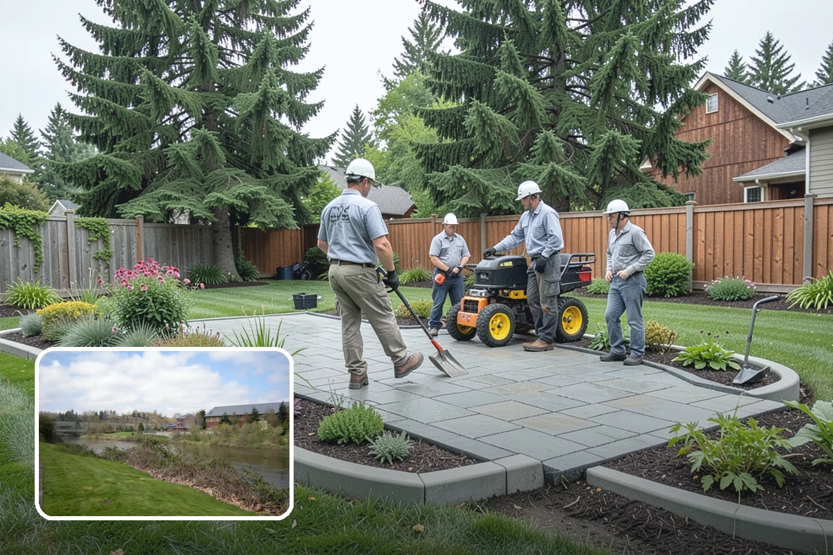 Arbor Installation in Tukwila, King County, WA - Frames entries and pathways
