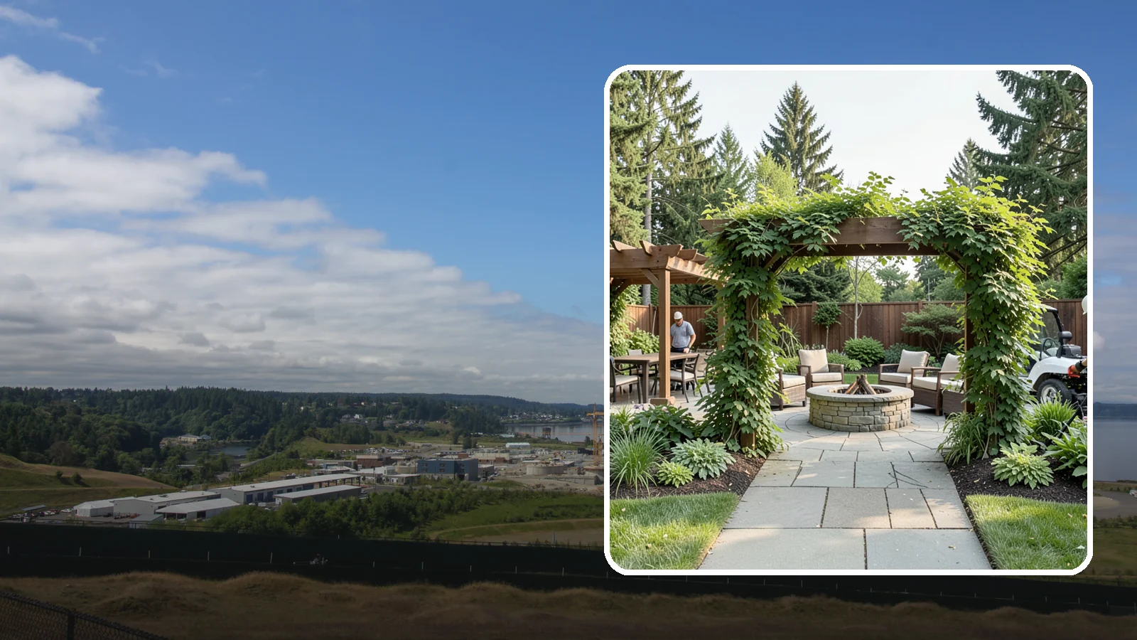 Arbor Installation in University Place, Pierce County, WA - Garden arbors that frame entries and pathways with charm and support for climbing plants.