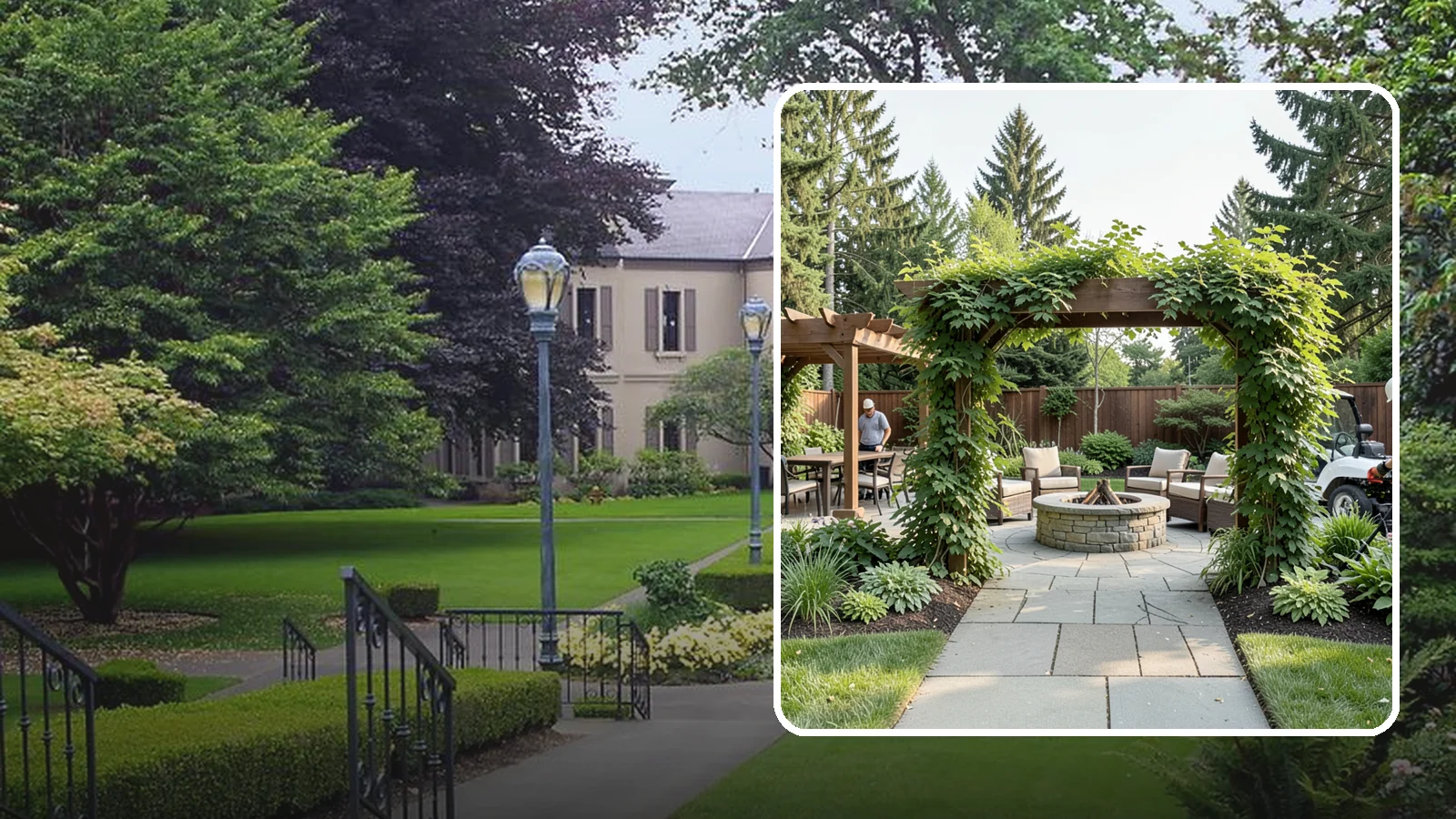 Arbor Installation in Woodinville, King County, WA - Garden arbors that frame entries and pathways with charm and support for climbing plants.