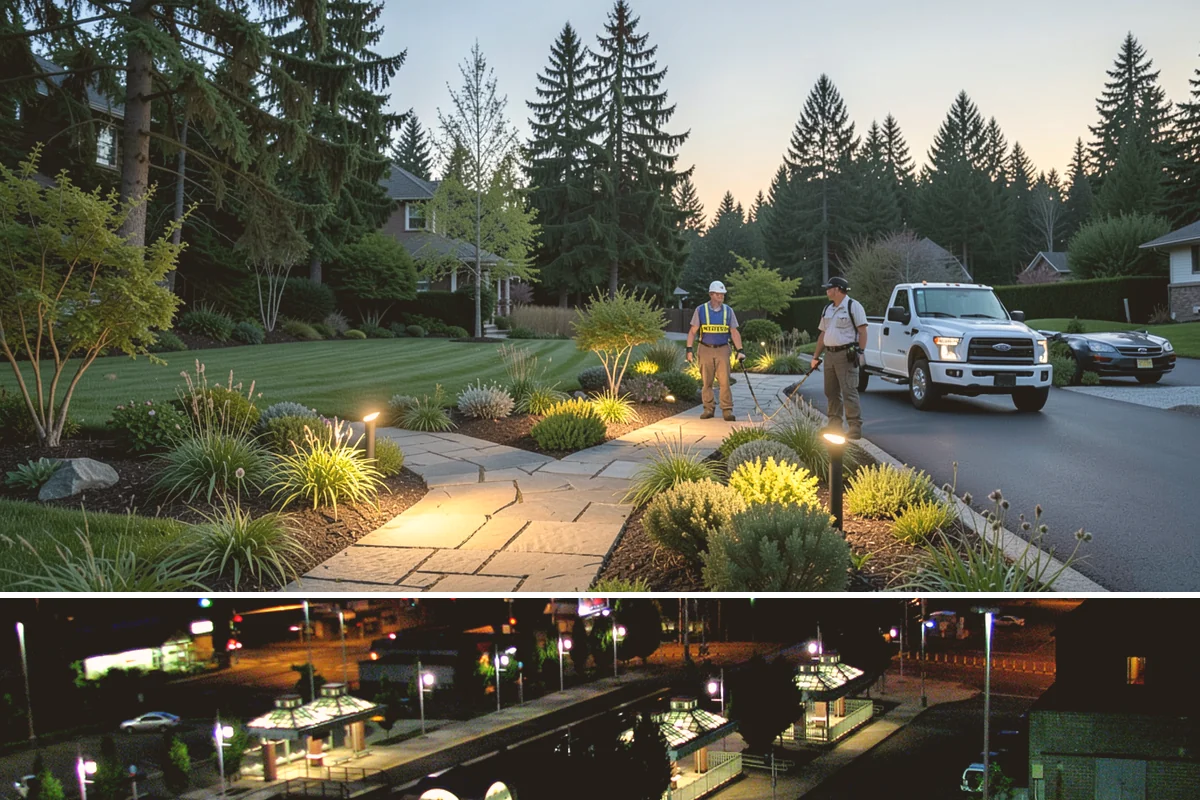 Arborist Wood Chip Installation in Auburn, King County, WA - Arborist chips can go down any season, but a fall application in the Northwest insulates roots and lets the chips mellow over...