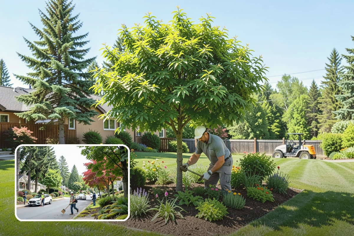 Arborist Wood Chip Installation in Beaux Arts Village, King County, WA - Builds healthy soil as it decomposes