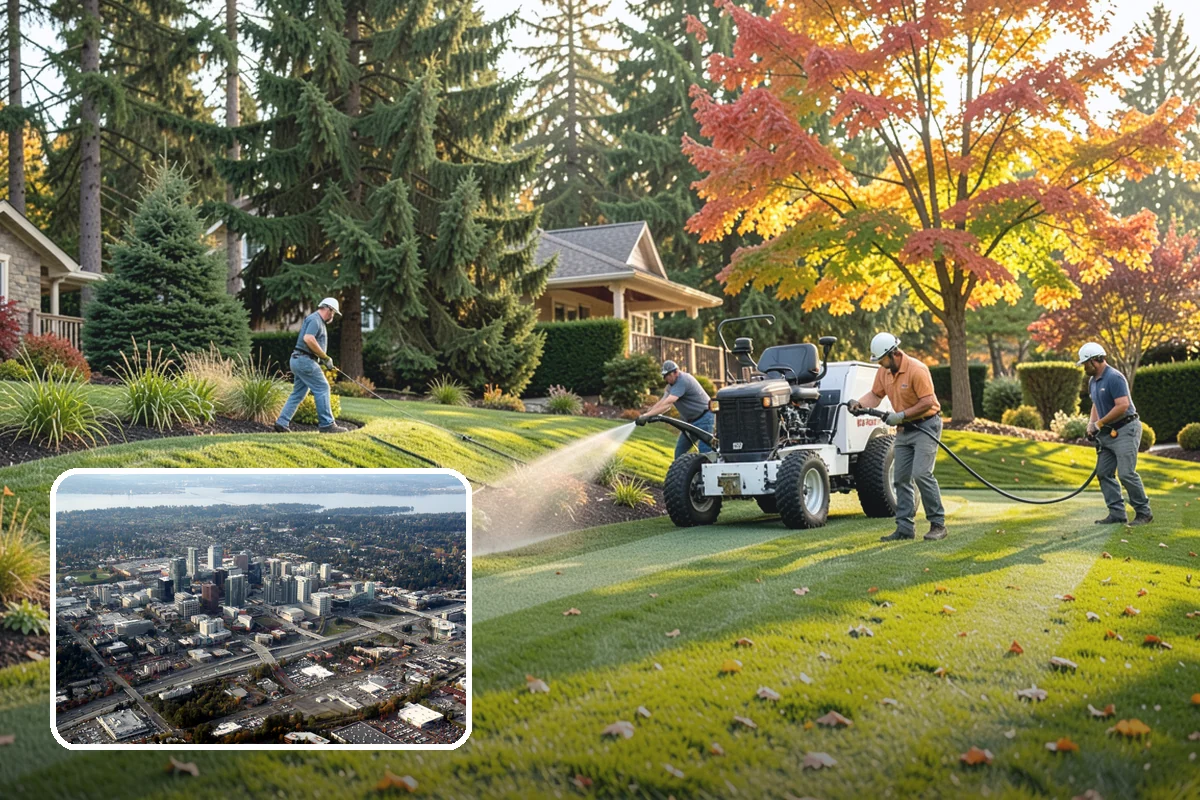Arborist Wood Chip Installation in Bellevue, King County, WA - Builds healthy soil as it decomposes