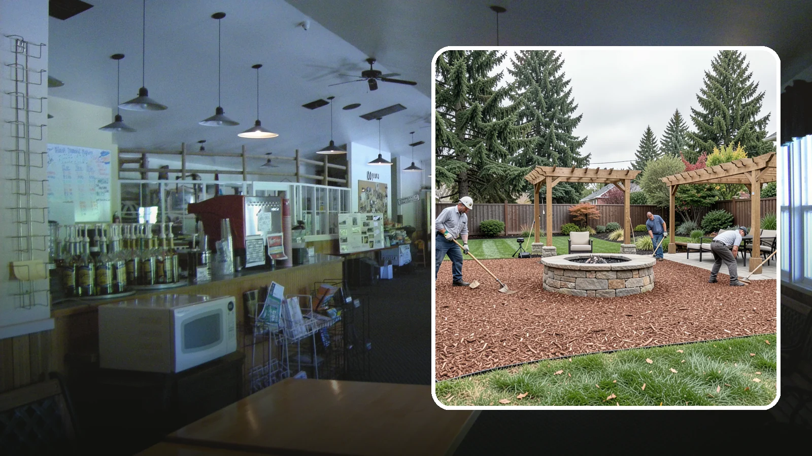 Arborist Wood Chip Installation in Black Diamond, King County, WA - We install fresh arborist wood chips that build soil naturally and make an economical, sustainable mulch for large areas.