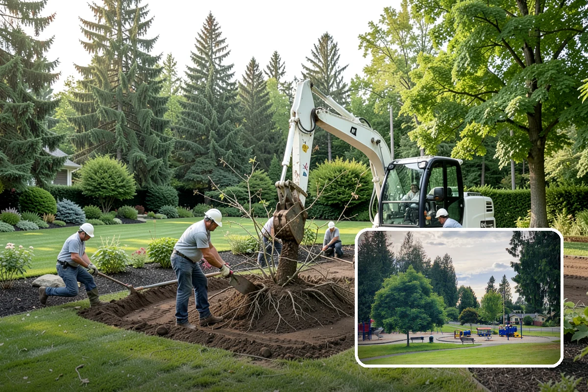 Arborist Wood Chip Installation in Bonney Lake, Pierce County, WA - Builds healthy soil as it decomposes