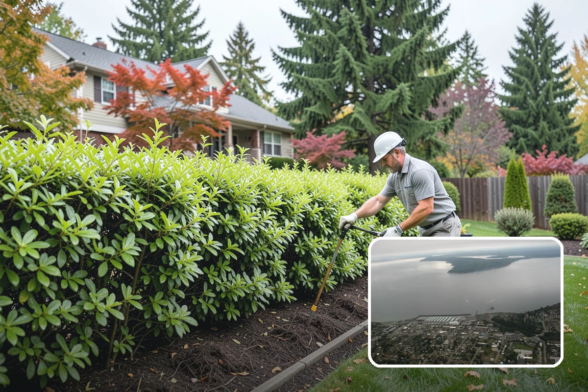 Arborist Wood Chip Installation in Des Moines, King County, WA - Builds healthy soil as it decomposes