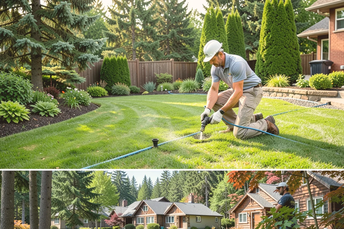 Arborist Wood Chip Installation in Edgewood, Pierce County, WA - Arborist chips can go down any season, but a fall application in the Northwest insulates roots and lets the chips mellow over...