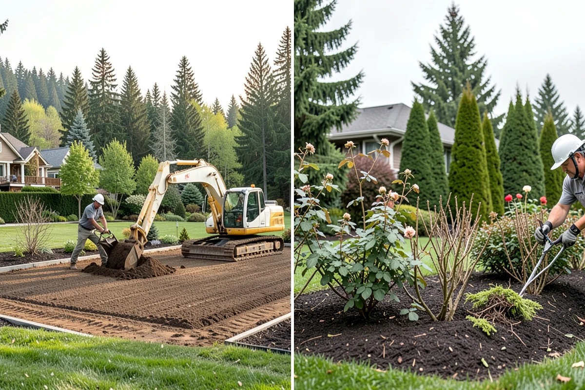 Arborist Wood Chip Installation in Everett, Snohomish County, WA - Determine coverage needs and confirm chips suit the planting area