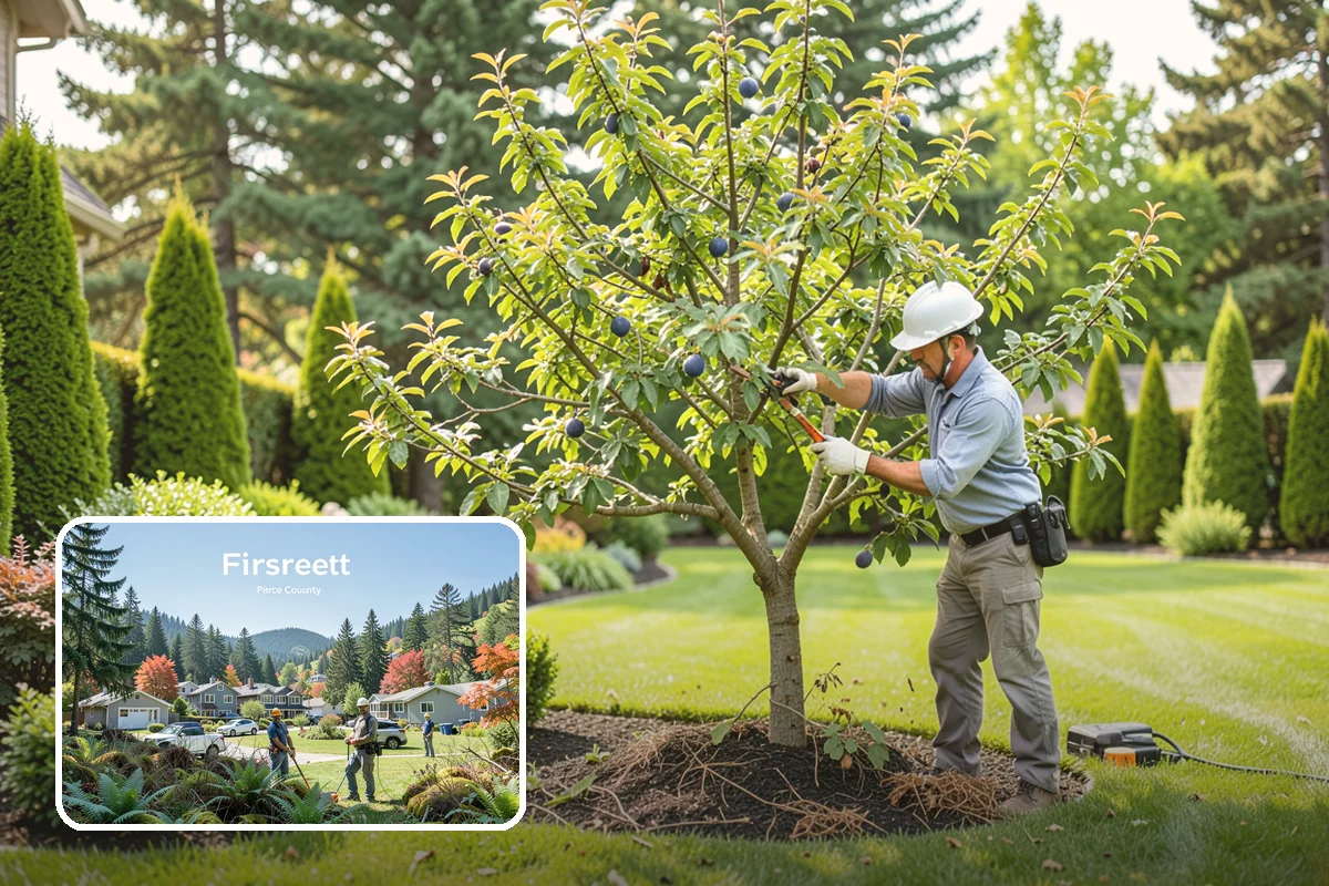 Arborist Wood Chip Installation in Fircrest, Pierce County, WA - Builds healthy soil as it decomposes