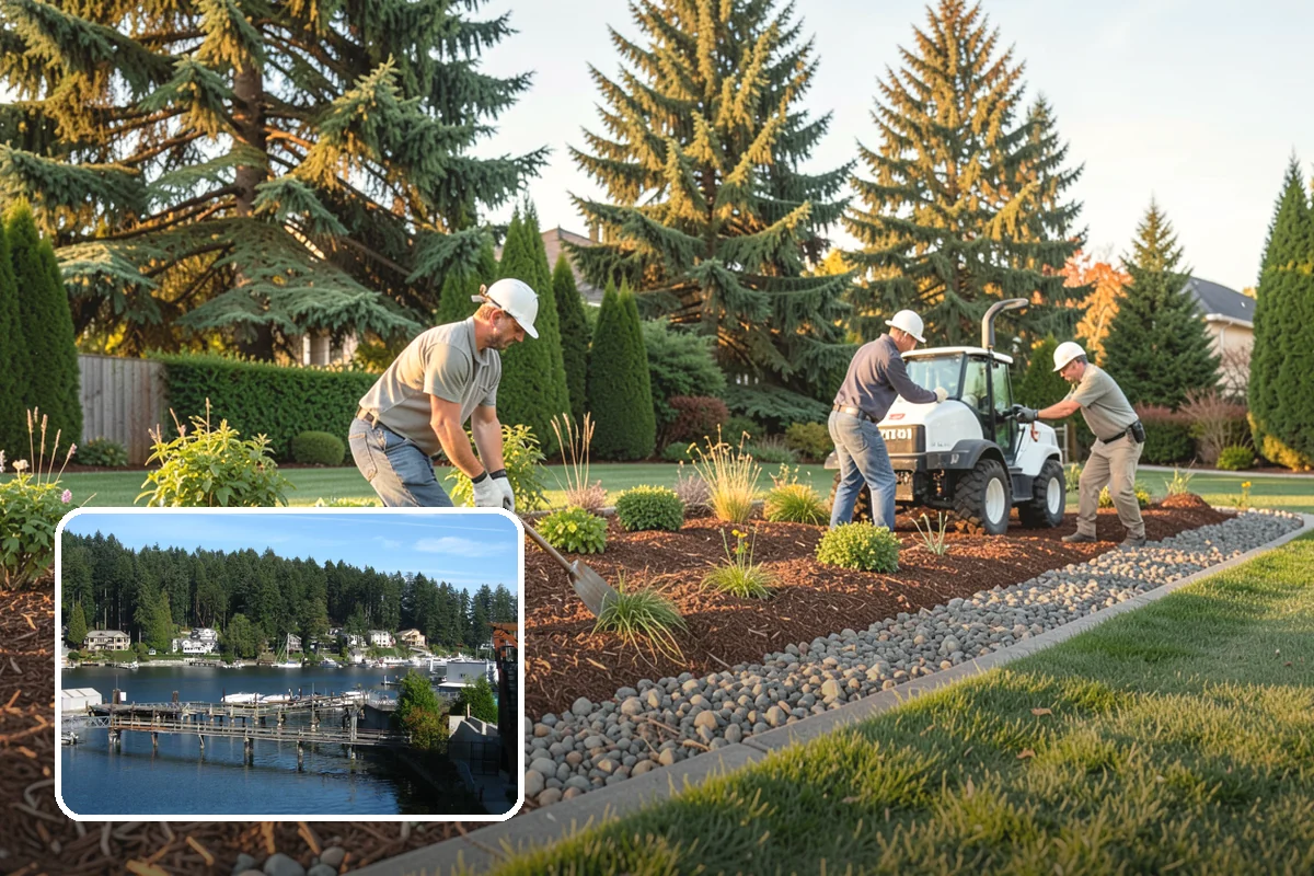 Arborist Wood Chip Installation in Gig Harbor, Pierce County, WA - Builds healthy soil as it decomposes