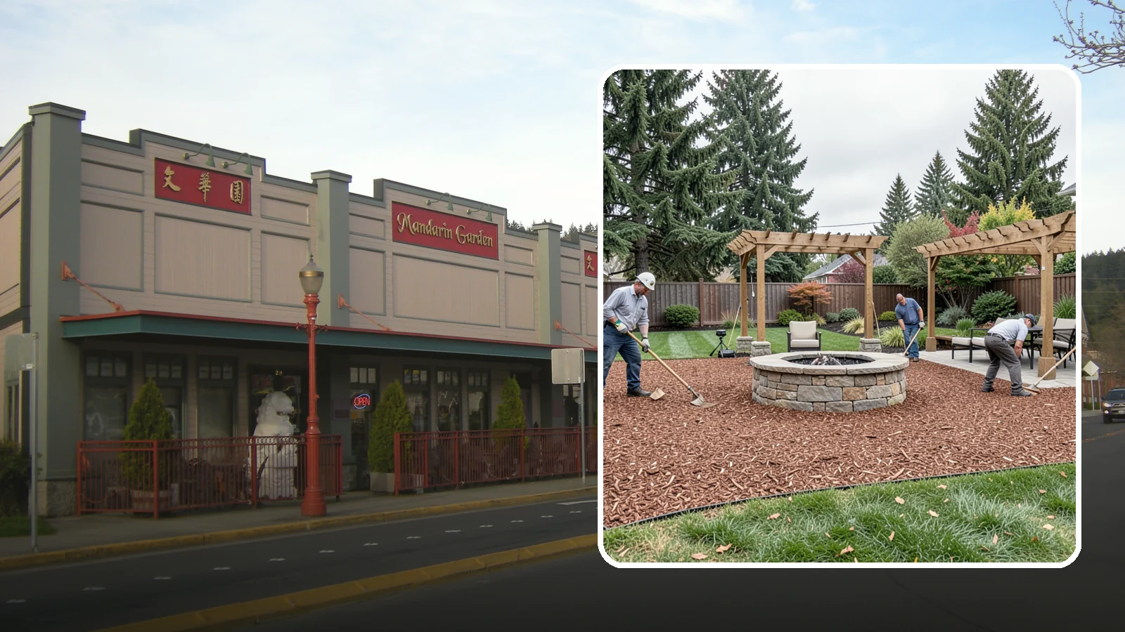 Arborist Wood Chip Installation in Issaquah, King County, WA - We install fresh arborist wood chips that build soil naturally and make an economical, sustainable mulch for large areas.