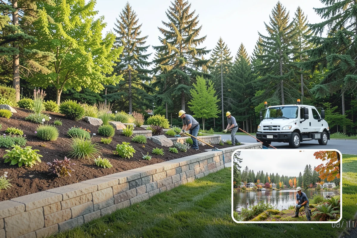 Arborist Wood Chip Installation in La Conner, Skagit County, WA - Builds healthy soil as it decomposes