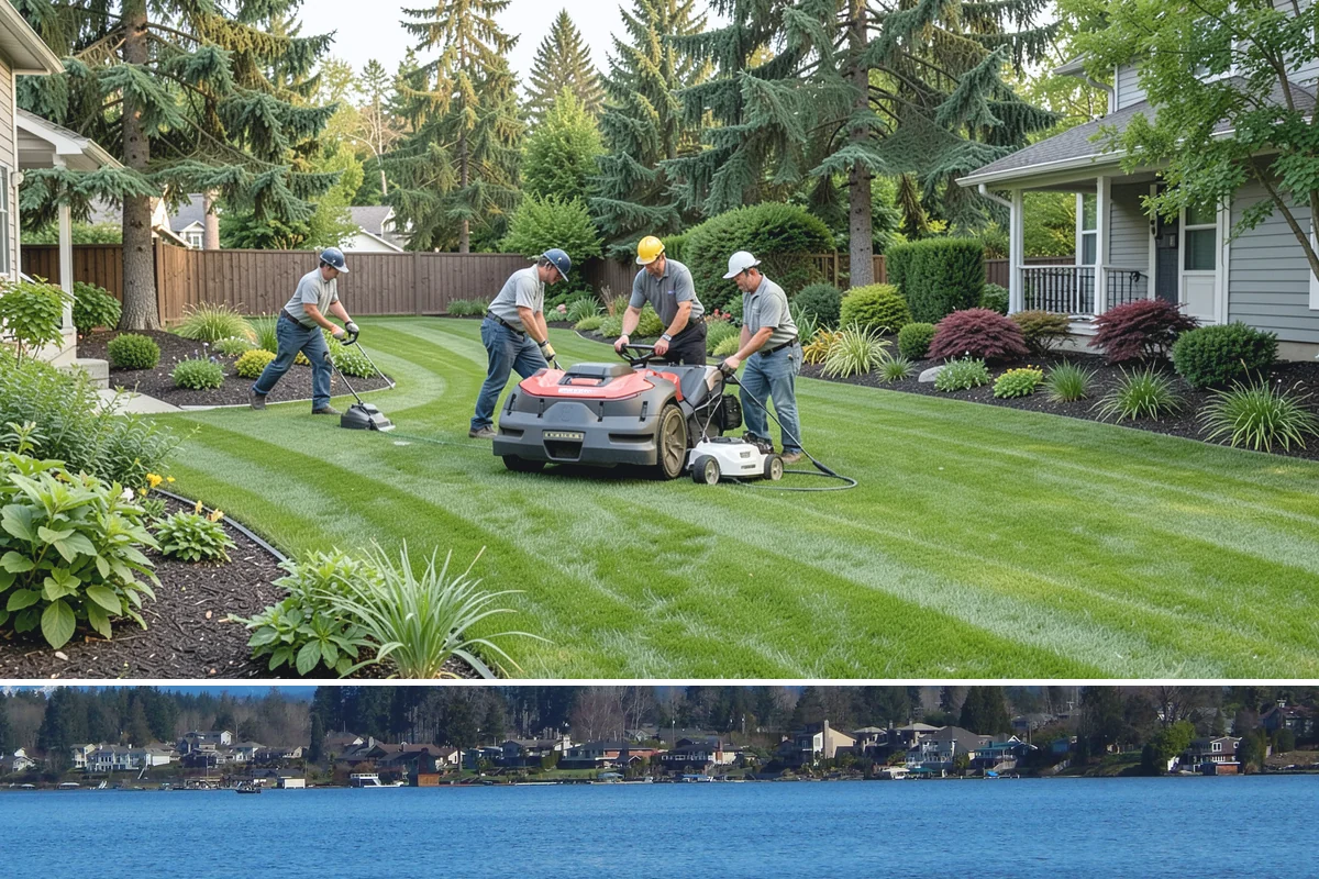 Arborist Wood Chip Installation in Lake Stevens, Snohomish County, WA - Arborist chips can go down any season, but a fall application in the Northwest insulates roots and lets the chips mellow over...