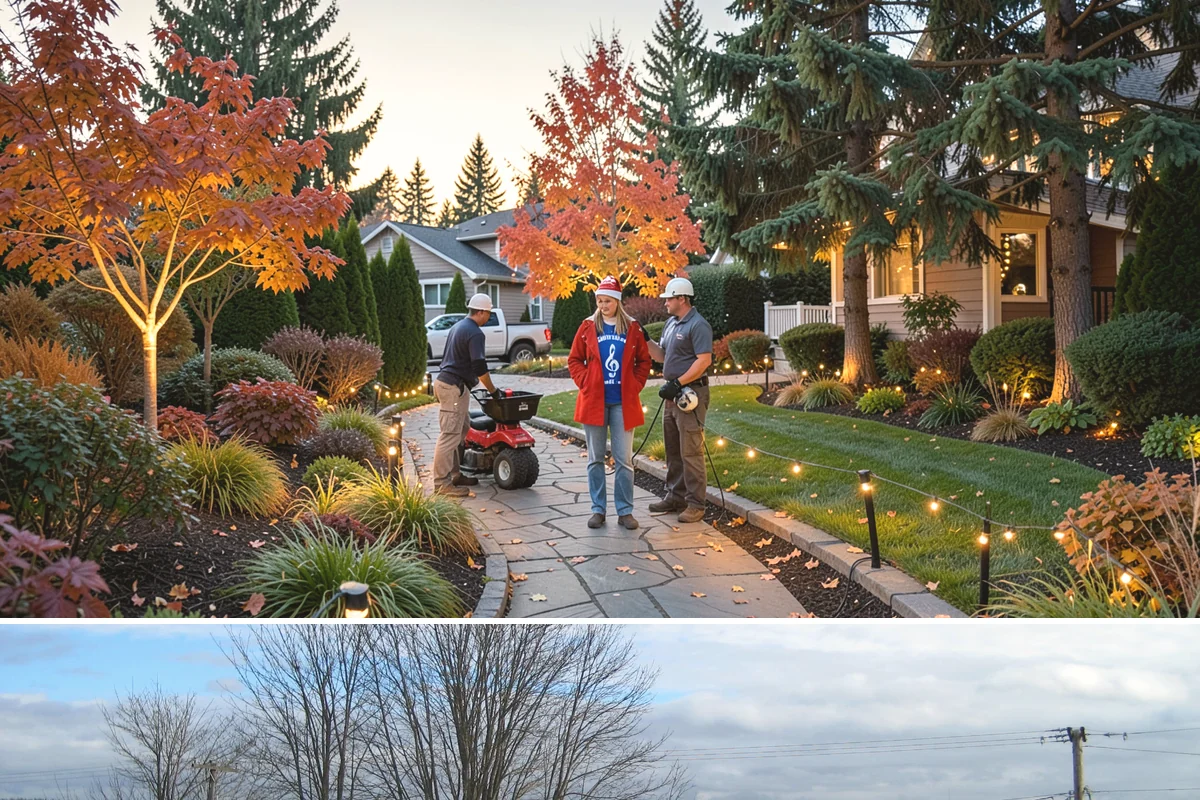 Arborist Wood Chip Installation in Langley, Island County, WA - Arborist chips can go down any season, but a fall application in the Northwest insulates roots and lets the chips mellow over...