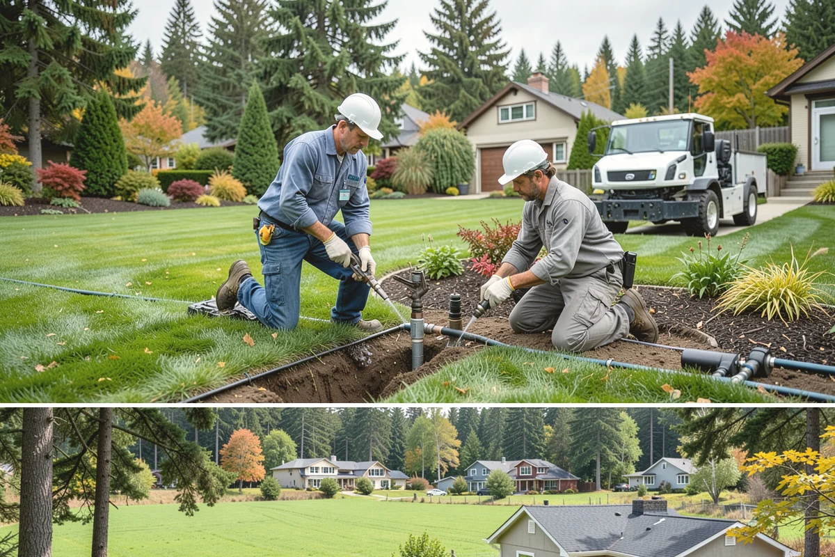 Arborist Wood Chip Installation in Lyman, Skagit County, WA - Arborist chips can go down any season, but a fall application in the Northwest insulates roots and lets the chips mellow over...