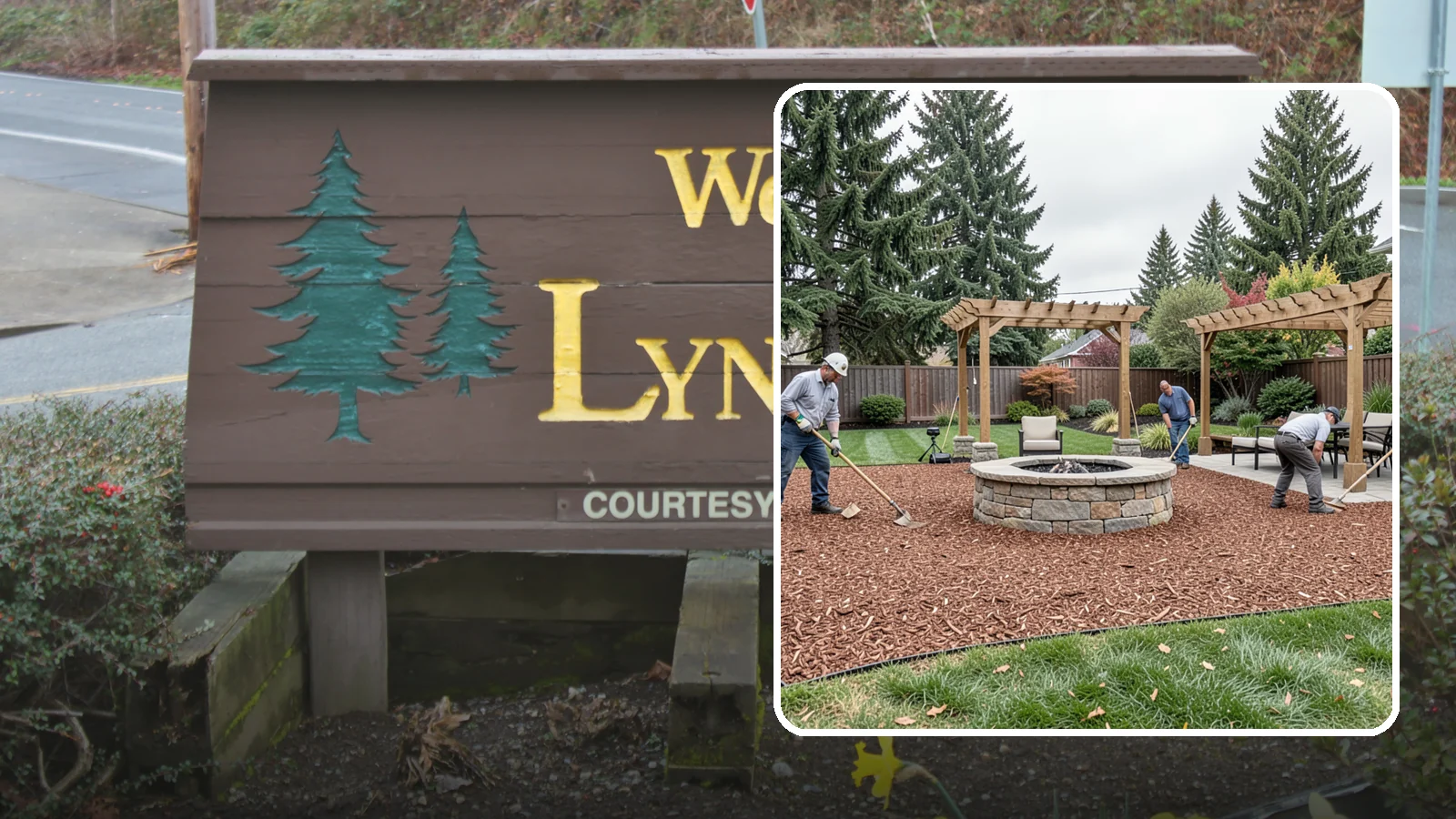 Arborist Wood Chip Installation in Lynnwood, Snohomish County, WA - We install fresh arborist wood chips that build soil naturally and make an economical, sustainable mulch for large areas.