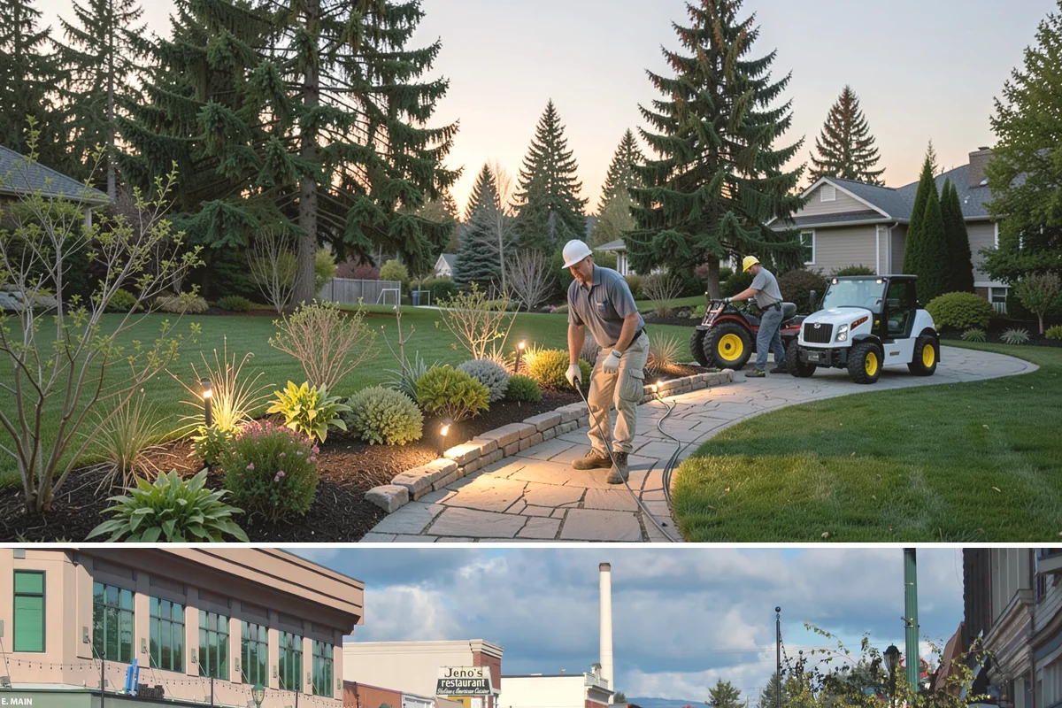 Arborist Wood Chip Installation in Monroe, Snohomish County, WA - Arborist chips can go down any season, but a fall application in the Northwest insulates roots and lets the chips mellow over...