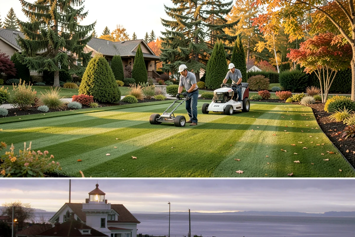 Arborist Wood Chip Installation in Mukilteo, Snohomish County, WA - Arborist chips can go down any season, but a fall application in the Northwest insulates roots and lets the chips mellow over...