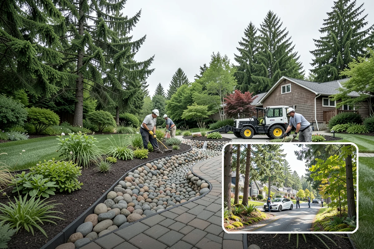 Arborist Wood Chip Installation in Normandy Park, King County, WA - Builds healthy soil as it decomposes