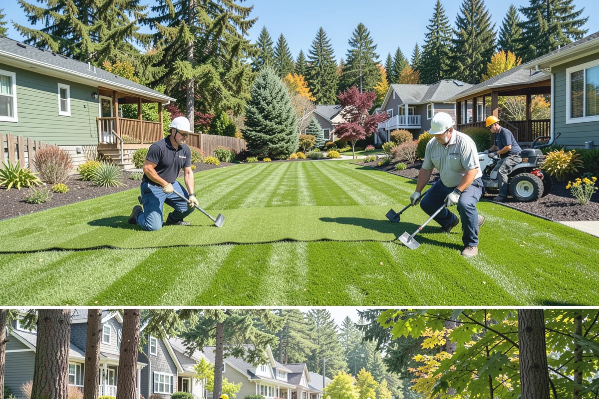 Arborist Wood Chip Installation in Normandy Park, King County, WA - Arborist chips can go down any season, but a fall application in the Northwest insulates roots and lets the chips mellow over...