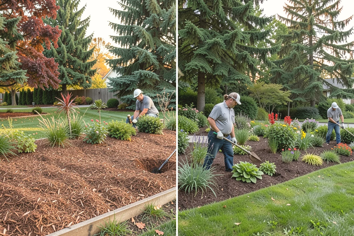 Arborist Wood Chip Installation in North Bend, King County, WA - Determine coverage needs and confirm chips suit the planting area