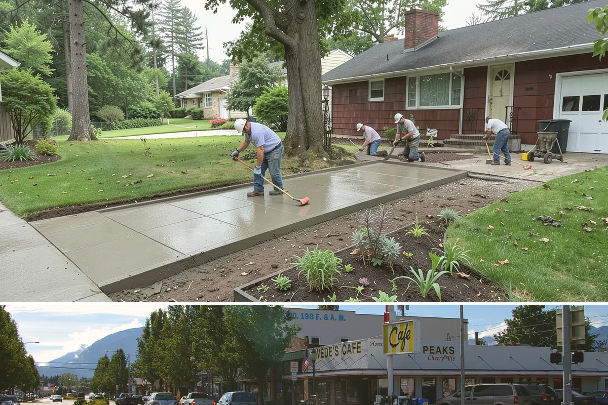 Arborist Wood Chip Installation in North Bend, King County, WA - Arborist chips can go down any season, but a fall application in the Northwest insulates roots and lets the chips mellow over...