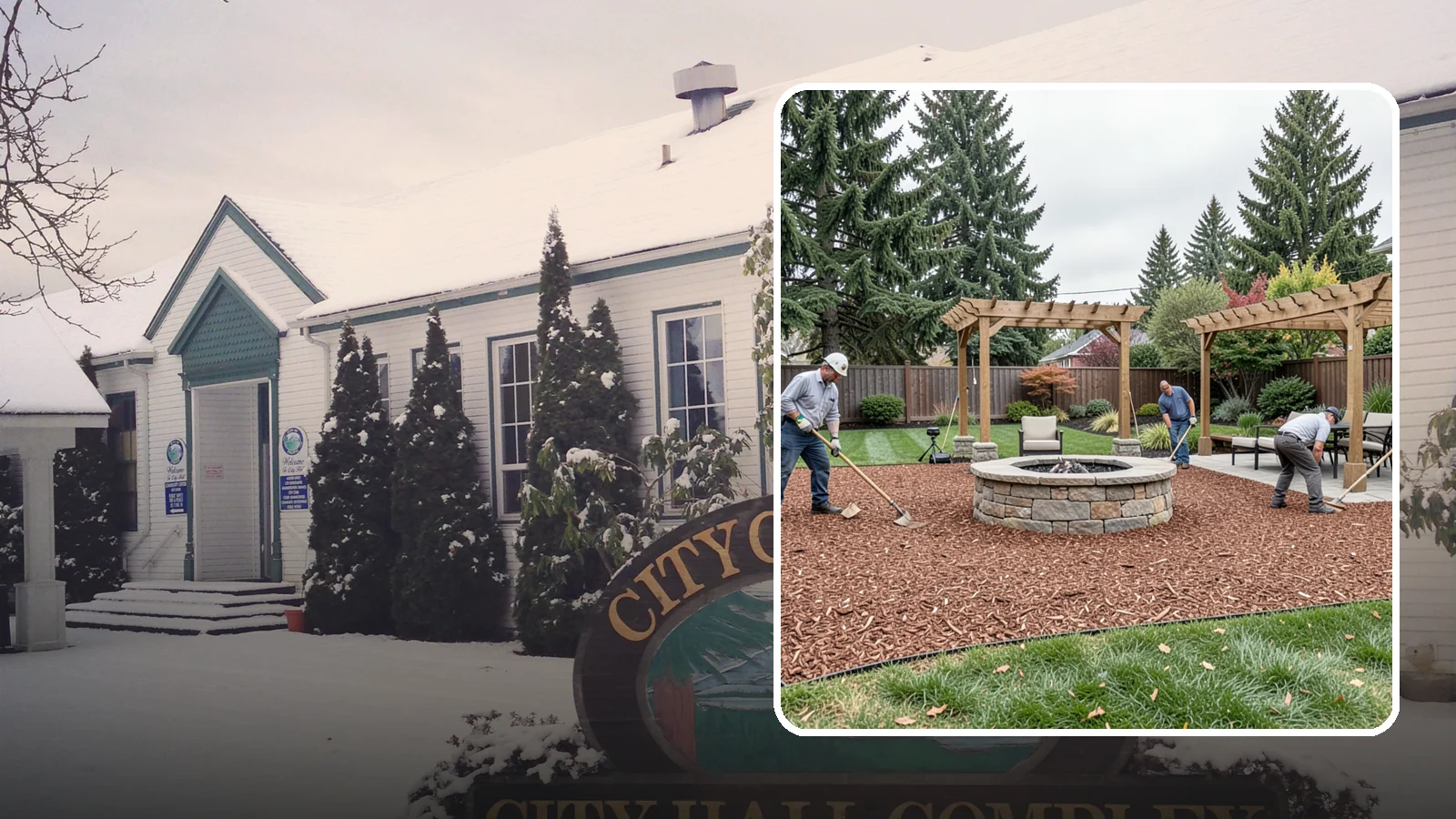 Arborist Wood Chip Installation in Pacific, King County, WA - We install fresh arborist wood chips that build soil naturally and make an economical, sustainable mulch for large areas.