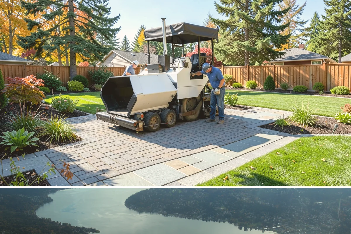 Arborist Wood Chip Installation in Sammamish, King County, WA - Arborist chips can go down any season, but a fall application in the Northwest insulates roots and lets the chips mellow over...